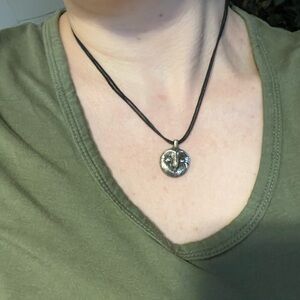 Artisan Sterling Silver Barn Owl Necklace